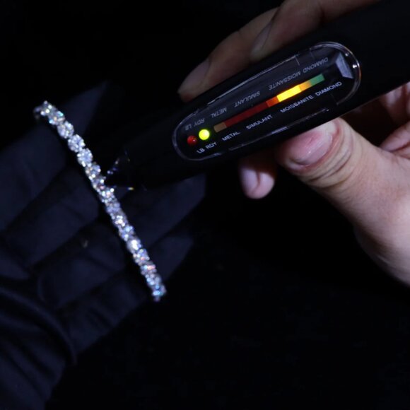 5mm Round Cut Diamond Tennis Bracelet - Picture 3 of 3